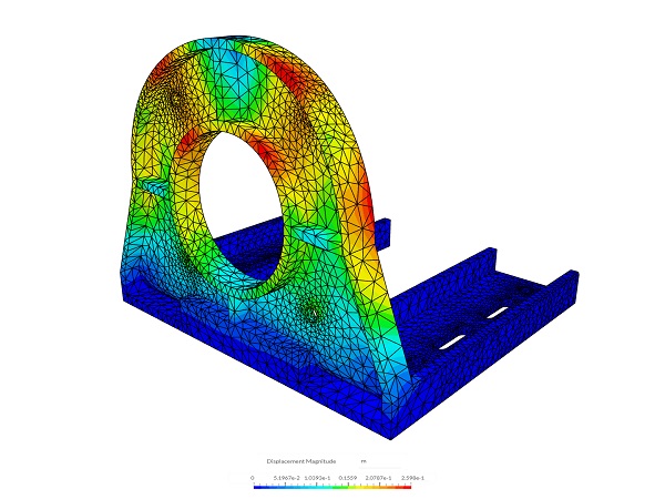 FEA simulation of angle bracket design